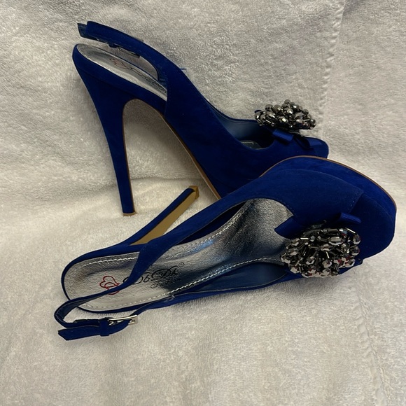 DbDk Fashion Shoes - DbDK Fashion Blue 5.5” Stiletto. Size 6.